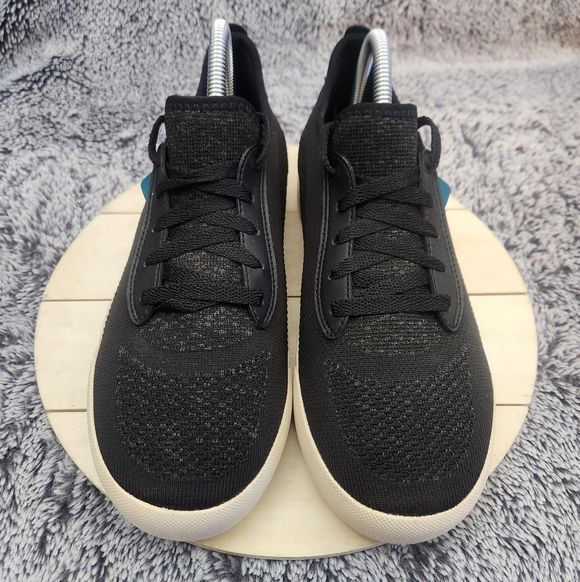 Vessi Weekend Shoes Black White Knit Comfort WP Walking Sneaker Women's Size 9 - Picture 3 of 9